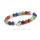 Wholesale 7 Chakra Stone Beads Men's Round Beads Bracelet with Music Symbols Bracelet